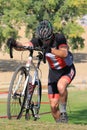 Hill Climb at the Cyclocross Bicycle Race